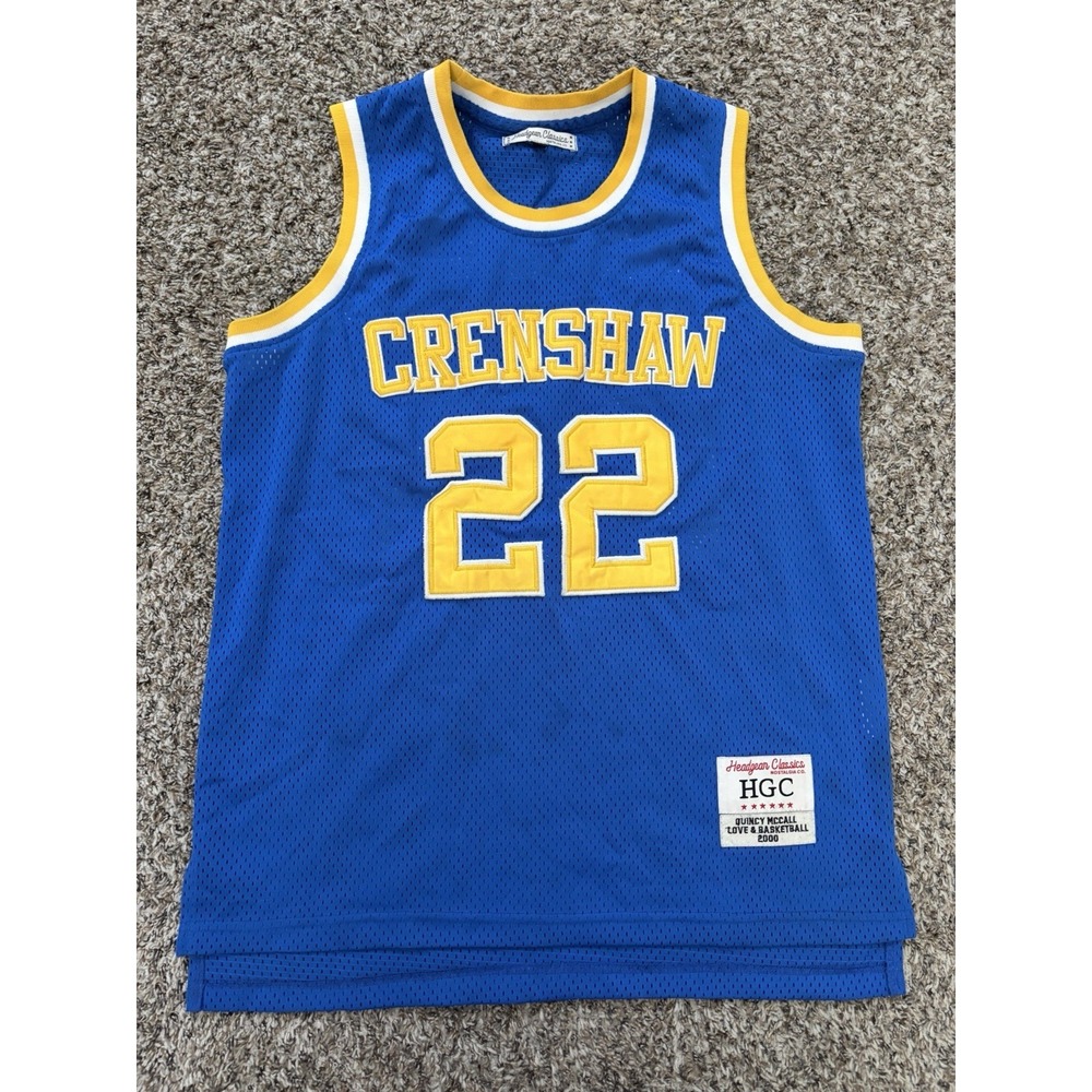 Crenshaw Basketball Jersey Mens XL Blue Quincy McCall 22 Headgear Classics